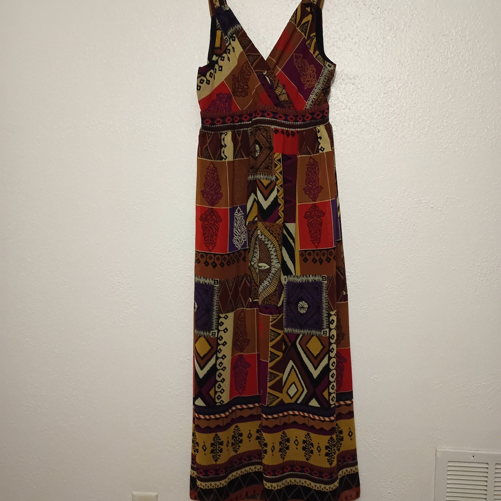 Lane Bryant Multicolor Patchwork Maxi Dress